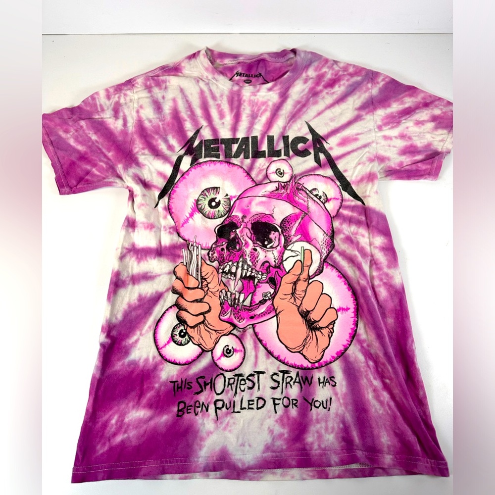 Short Sleeve Tie-Dye Graphic Tee - Pink
